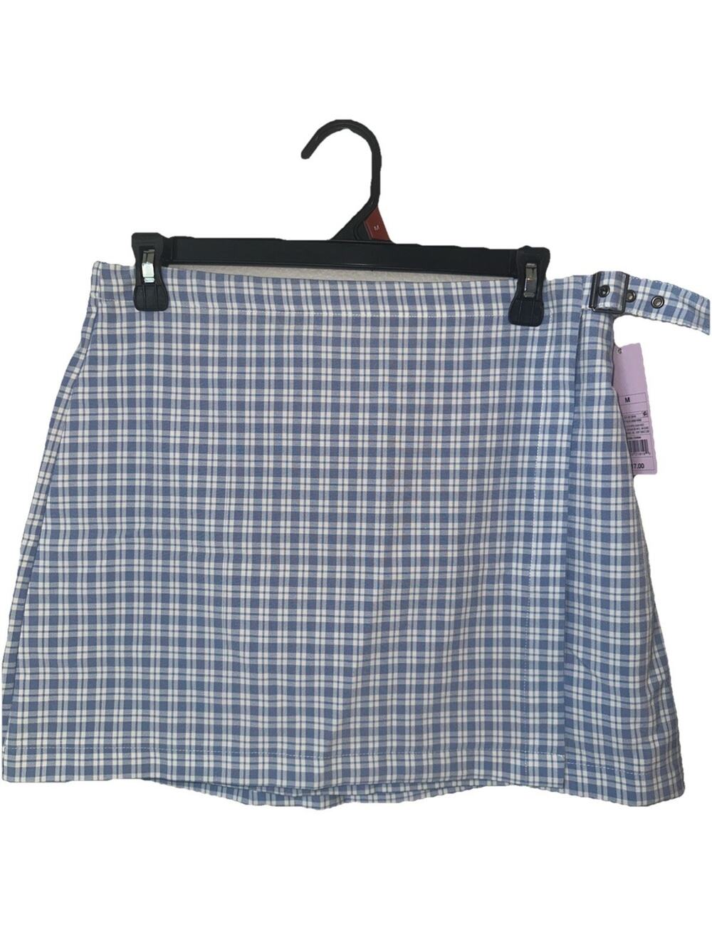 Womens Wild Fable Blue And White Plaid Skirt Size M